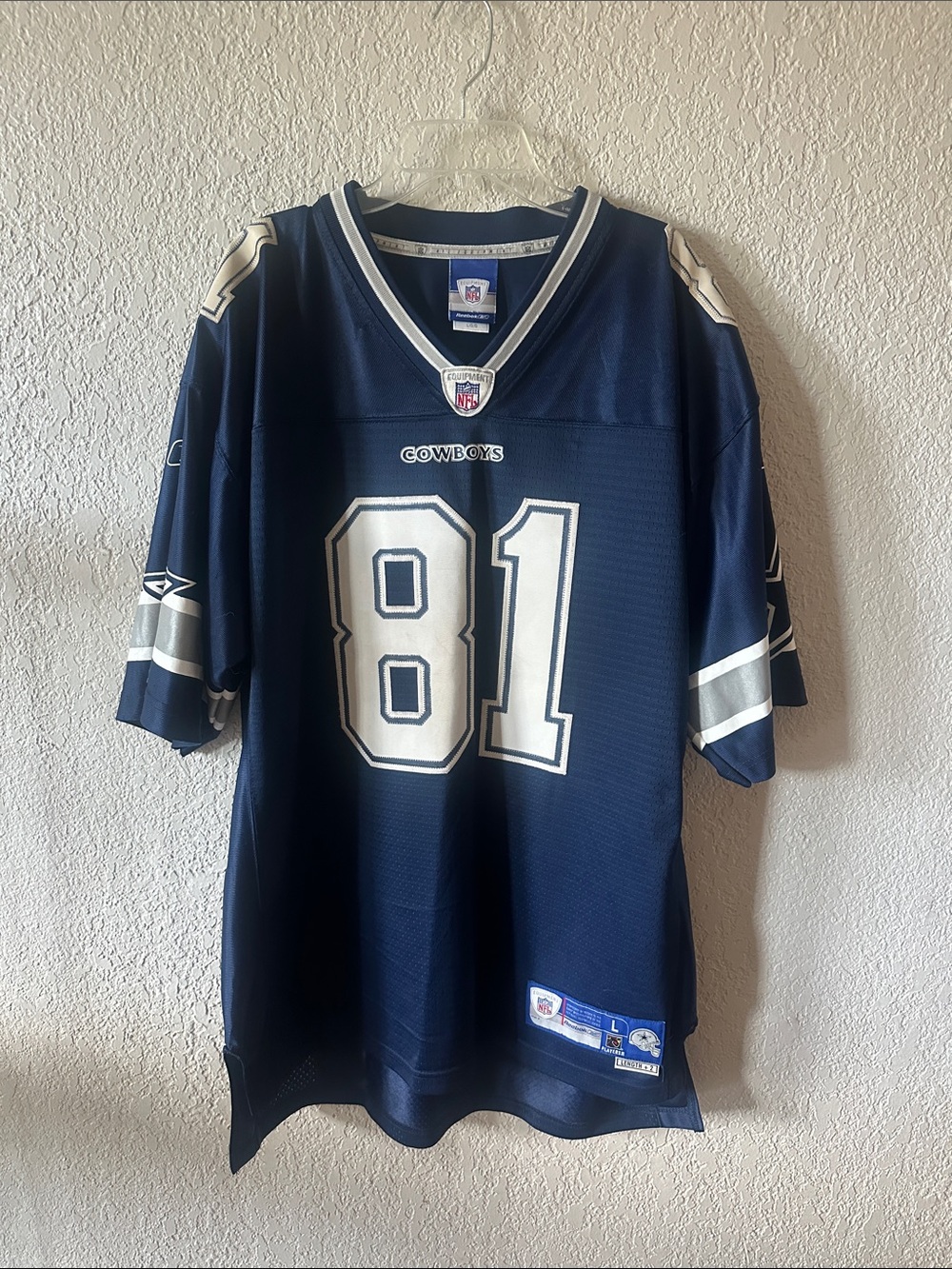 Reebok Dallas Cowboys Navy and White #81 Owens Football Jersey
